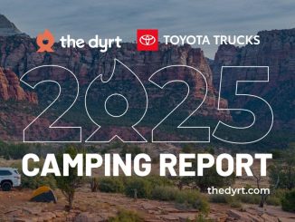 the dyrt 2025 camping report cover graphic